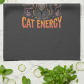 Halloween-Katzen-Hexen-Vibes Geschirrtuch (Gefaltet)