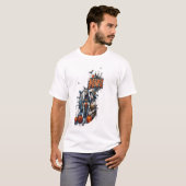 Halloween-Katzen-Horror-Kunst-Graffiti T-Shirt (Vorne ganz)