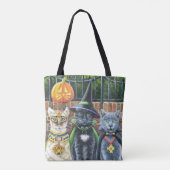 Halloween Katzen in Kostümkunst Tasche (Rückseite)
