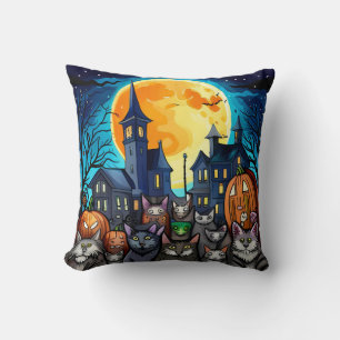 Halloween-Katzen Kissen