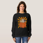Halloween-Katzen-Kürbis-Kätzchen Sweatshirt (Vorne ganz)