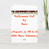 "Halloween-Katzen-" leere Karte (Rückseite)