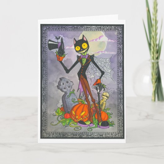 "Halloween-Katzen-" leere Karte (Vorderseite)