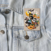 Halloween Katzen Lustige Party Button (Insitu)