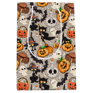 Halloween Katzen Lustige Party Mittlere Geschenktüte