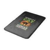 Halloween-Katzen-Menschen-Kostüm Lustiges Design Badematte (Schrägansicht)