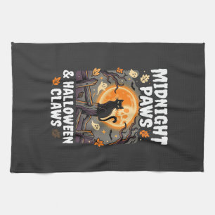 Halloween-Katzen-Mond-Mischief Geschirrtuch
