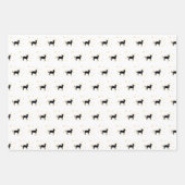 Halloween Katzen, Pflaumen und Blume Geschenkpapier Set (Vorderseite)