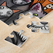 Halloween-Katzen Puzzle (Seite)