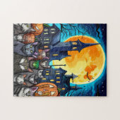 Halloween-Katzen Puzzle (Horizontal)