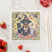 Halloween-Katzen Serviette (Beispiel)