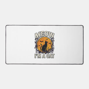Halloween-Katzen-Shirt Meow Ich Bin Eine Katze Vin Schreibtischunterlage
