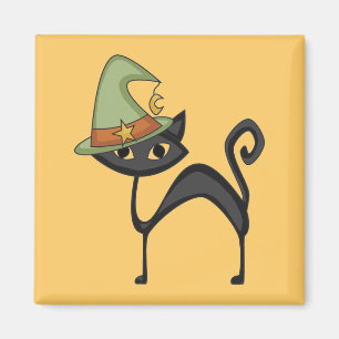 Halloween-Katzen-T - Shirts und Geschenke Magnet