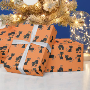Halloween Katzen und Wrapping Paper Geschenkpapier
