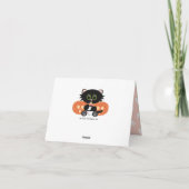 Halloween-Katzen-Windel-rosa Babyparty danken Dankeskarte (Rückseite)