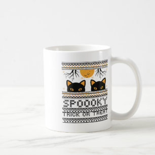 Halloween-Katzenaugen-Spooky-Trick oder Treat Tren Kaffeetasse