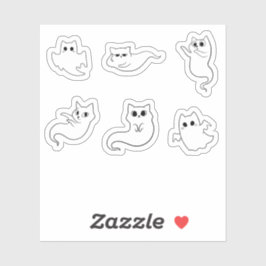 Halloween-Katzenbou Aufkleber