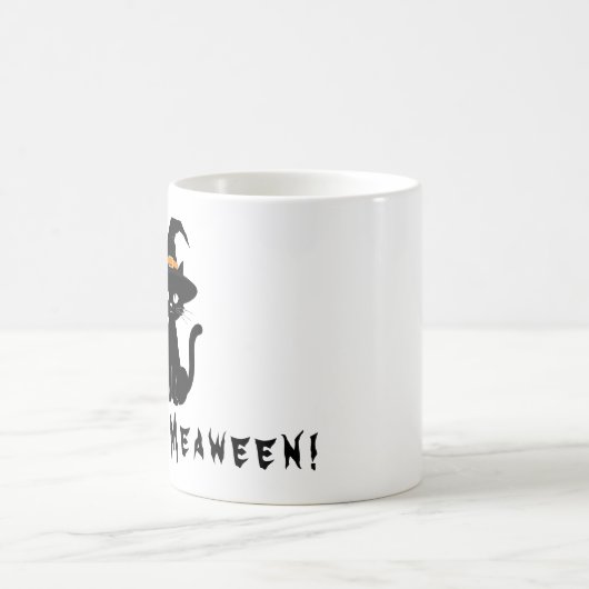 Halloween-Katzendesign Kaffeetasse (Mittel)