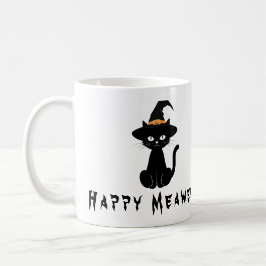 Halloween-Katzendesign Kaffeetasse (Links)