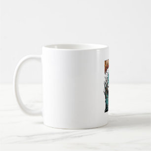 Halloween-Katzenfriedhof Vintage-Stickerei-Shirt_1 Kaffeetasse