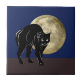 Halloween Katzenjammer auf Vollmondnacht Fliese (Vorderseite)