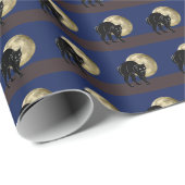 Halloween Katzenjammer auf Vollmondnacht Geschenkpapier (Rolleneckpunkt)
