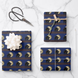 Halloween Katzenjammer auf Vollmondnacht Geschenkpapier Set