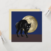 Halloween Katzenjammer auf Vollmondnacht Karte (Vorderseite/Rückseite Beispiel)