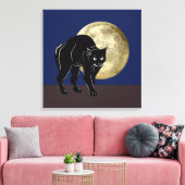 Halloween Katzenjammer auf Vollmondnacht Leinwanddruck (Insitu (Wohnzimmer))