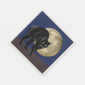 Halloween Katzenjammer auf Vollmondnacht Serviette (Ecke)