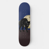Halloween Katzenjammer auf Vollmondnacht Skateboard (Vorderseite)