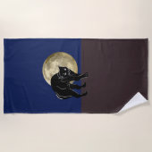 Halloween Katzenjammer auf Vollmondnacht Strandtuch (Vorderseite)