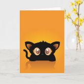 Halloween-Katzenkarte Karte (Gelbe Blume)