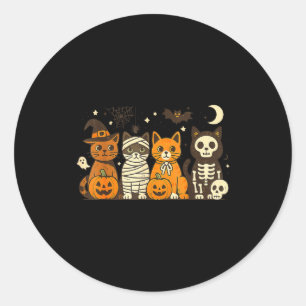 Halloween-Katzenkostüme Geist Hexe Mumie Männer Fr Runder Aufkleber
