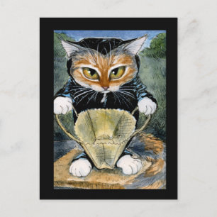 Halloween-KatzenKostümpostkarte Postkarte