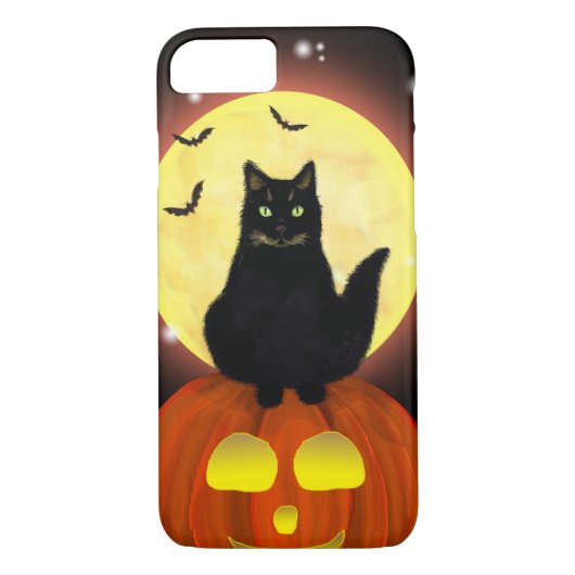 Halloween-Katzenkürbis Case-Mate iPhone Hülle (Rückseite)