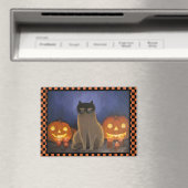 Halloween-Katzenmaske & Kürbis Magnet (In Situ (Geschirrspüler))