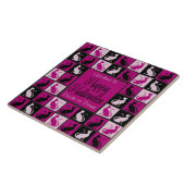 Halloween-Katzenmosaik Fliese (Seite)