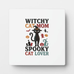Halloween Katzenmutter Vintage Hexen Katzenliebhab Fotoplatte