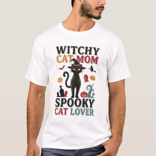Halloween Katzenmutter Vintage Hexen Katzenliebhab T-Shirt