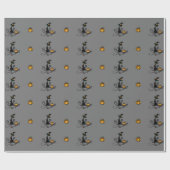 Halloween-Katzenpapier Geschenkpapier (Flach)