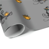 Halloween-Katzenpapier Geschenkpapier (Rolleneckpunkt)