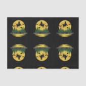 Halloween Kaution Hexe überquert flying Broomstick Seidenpapier (Vorderseite)