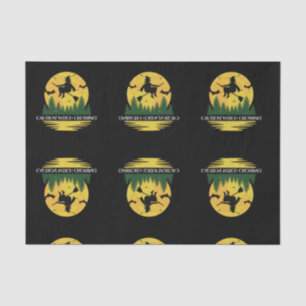 Halloween Kaution Hexe überquert flying Broomstick Seidenpapier