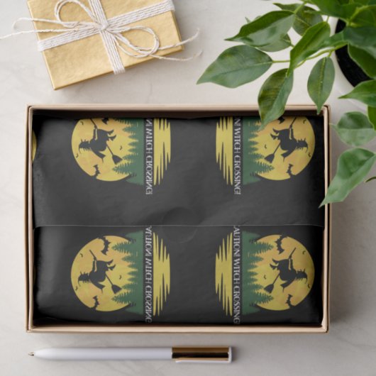 Halloween Kaution Hexe überquert flying Broomstick Seidenpapier (Geschenk)