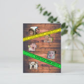 Halloween-Kautionsband hinter der Wand gefangen Postkarte (Stehend Vorderseite)