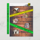 Halloween-Kautionsband hinter der Wand gefangen Postkarte (Vorne/Hinten)