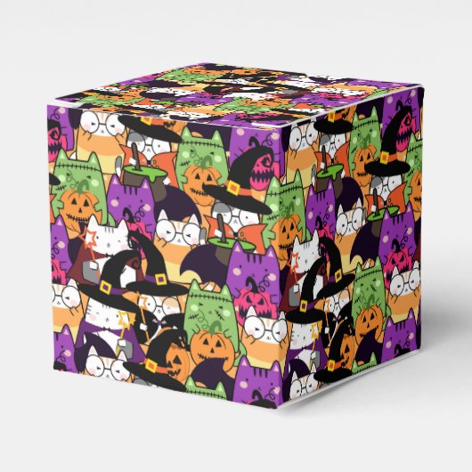 Halloween Kawaii Cat Pattern Geschenkschachtel (Vorderseite)