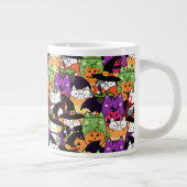 Halloween Kawaii Cat Pattern Jumbo-Tasse (Rechts)