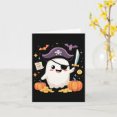 Halloween Kawaii Ghost verkleidet als Pirate für S Karte (Gelbe Blume)